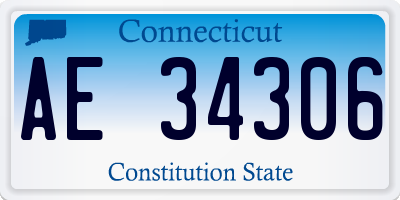 CT license plate AE34306