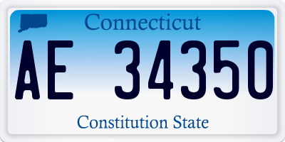 CT license plate AE34350