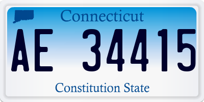 CT license plate AE34415
