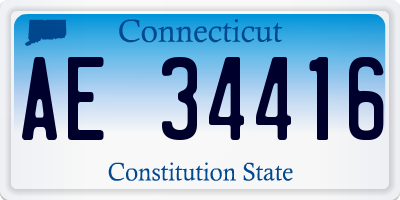 CT license plate AE34416