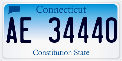 CT license plate AE34440