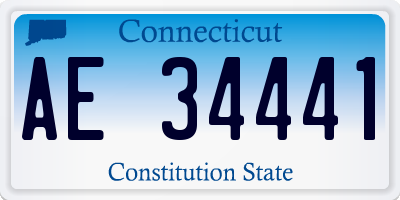 CT license plate AE34441
