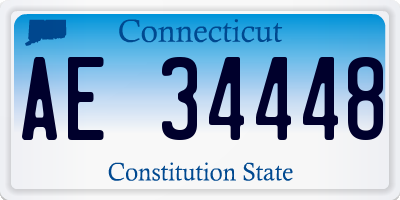 CT license plate AE34448