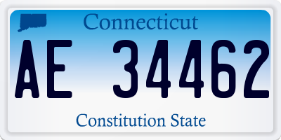 CT license plate AE34462