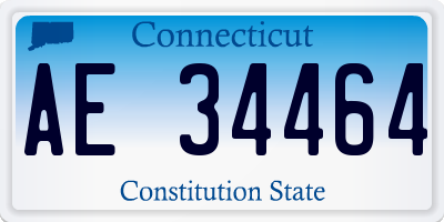 CT license plate AE34464
