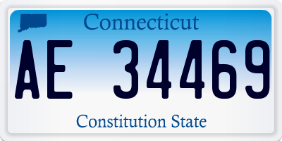 CT license plate AE34469