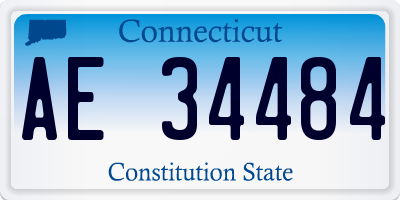CT license plate AE34484