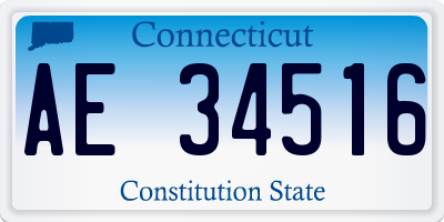 CT license plate AE34516