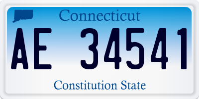 CT license plate AE34541