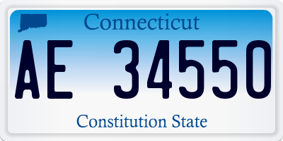 CT license plate AE34550