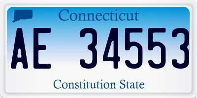 CT license plate AE34553