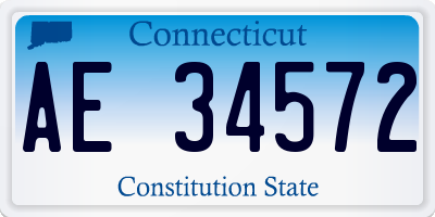 CT license plate AE34572