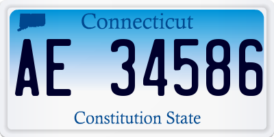 CT license plate AE34586