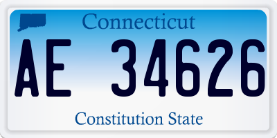 CT license plate AE34626