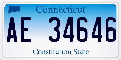 CT license plate AE34646
