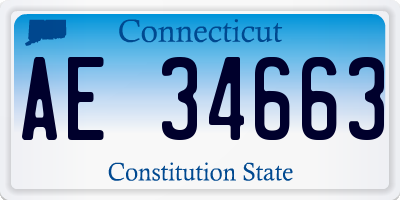 CT license plate AE34663