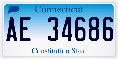 CT license plate AE34686