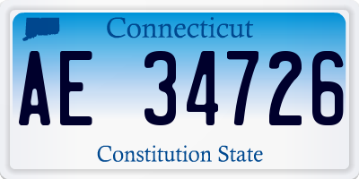CT license plate AE34726