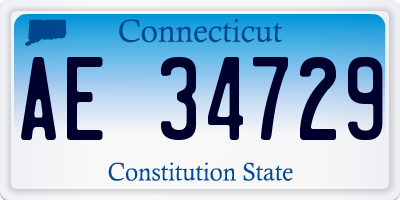 CT license plate AE34729
