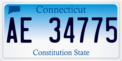 CT license plate AE34775