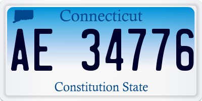 CT license plate AE34776