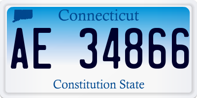 CT license plate AE34866