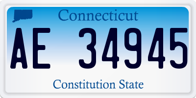CT license plate AE34945
