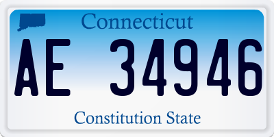 CT license plate AE34946