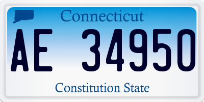 CT license plate AE34950