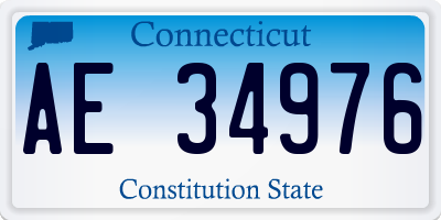 CT license plate AE34976