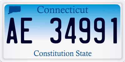 CT license plate AE34991