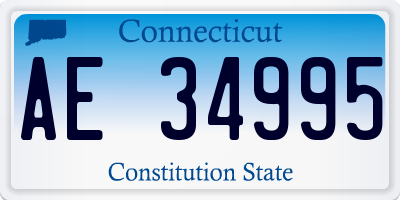 CT license plate AE34995