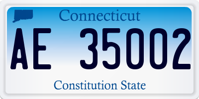 CT license plate AE35002