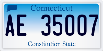 CT license plate AE35007