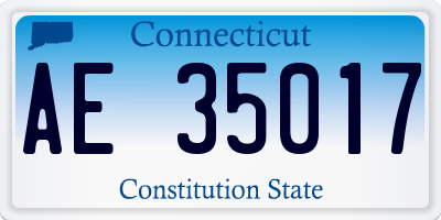 CT license plate AE35017