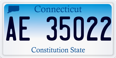 CT license plate AE35022