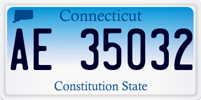 CT license plate AE35032
