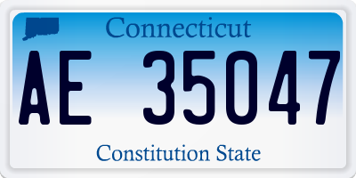 CT license plate AE35047