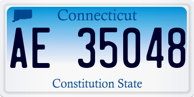 CT license plate AE35048