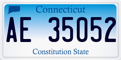 CT license plate AE35052