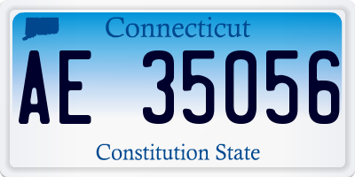 CT license plate AE35056