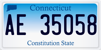 CT license plate AE35058