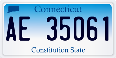 CT license plate AE35061
