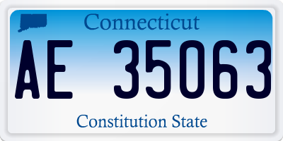 CT license plate AE35063