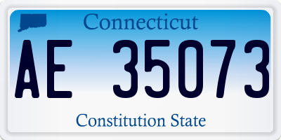 CT license plate AE35073