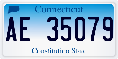 CT license plate AE35079