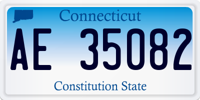 CT license plate AE35082