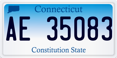 CT license plate AE35083