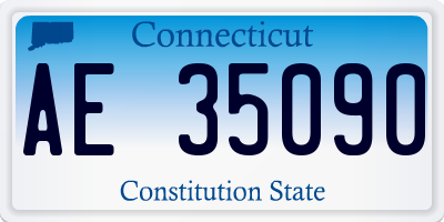 CT license plate AE35090