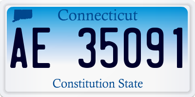 CT license plate AE35091